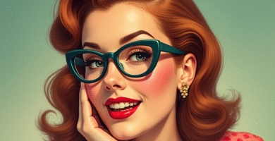Gafas vintage estilo años 50 con diseño ojo de gato, accesorio icónico del estilo pin up